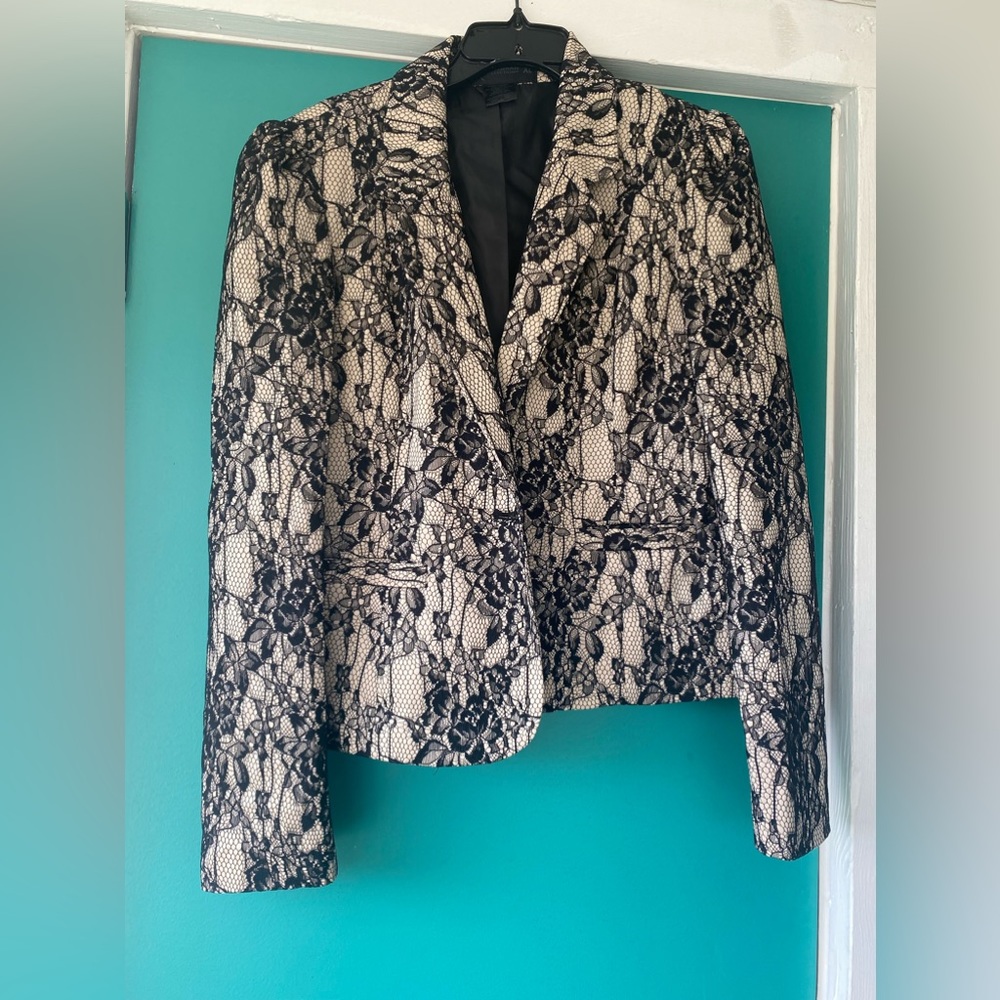 Lace Suit with skirt to match. Kim kardashian brand suit.
